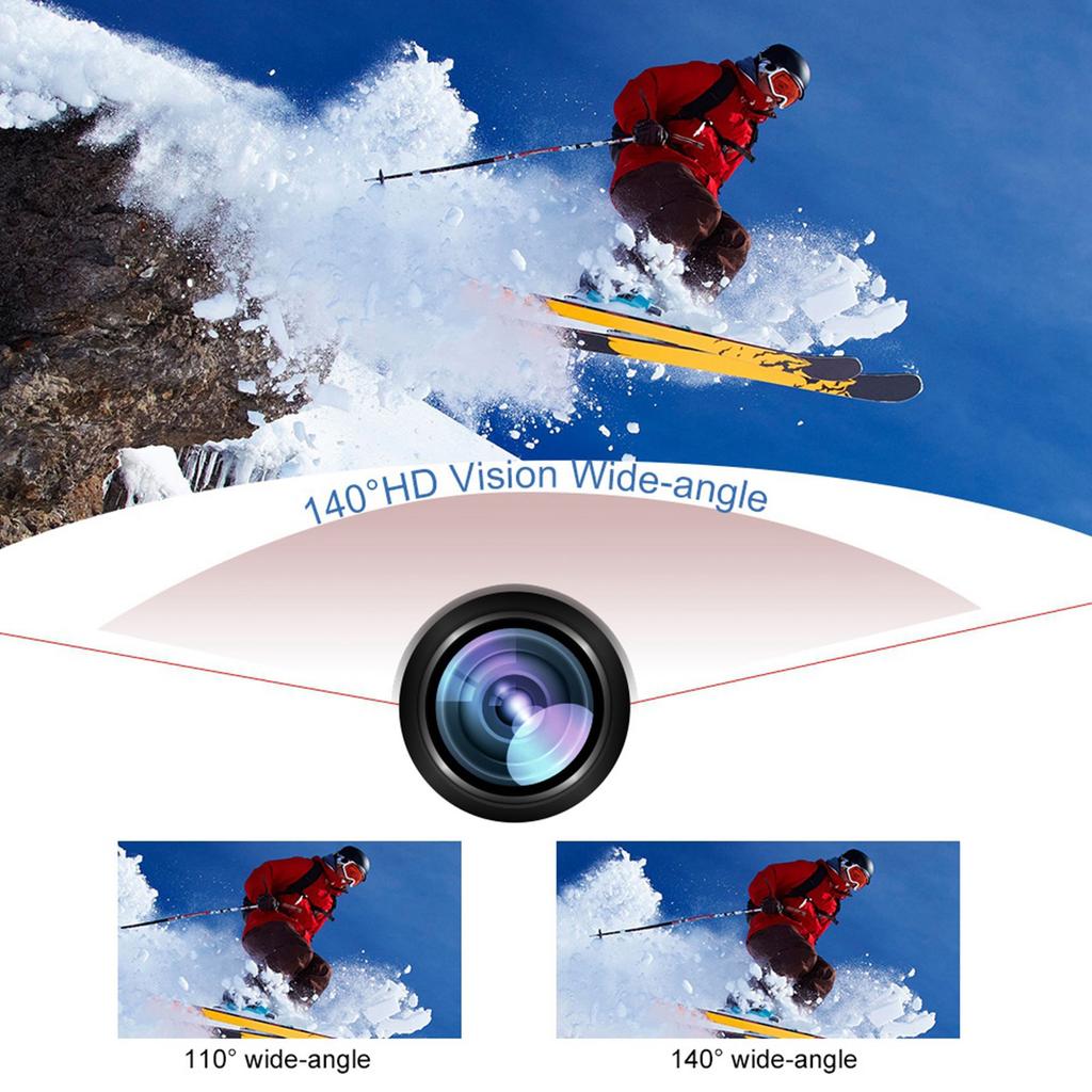 1080P HD 2inch LCD Screen Sports 30m Waterproof Action Camera Set with Battery