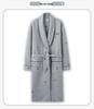 Men's Long Cotton Pajamas & Bathrobe - Thick, Three-Layer for Winter & Spring