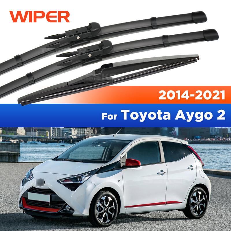 Front & Rear Wiper For Toyota Aygo 2 2014- 2015 2016 2017 2018 Wiper Blades Windshield Windscreen Window Brushes 26"+26"+12"
