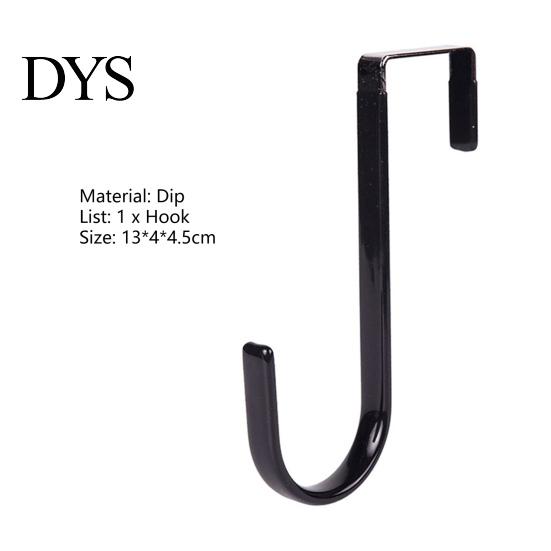 Towel Hook Back Door Punch-free Strong Bearing Capacity Mini S-Shaped PVC Carbon Steel for Kitchen Behind Cabinet Hanger