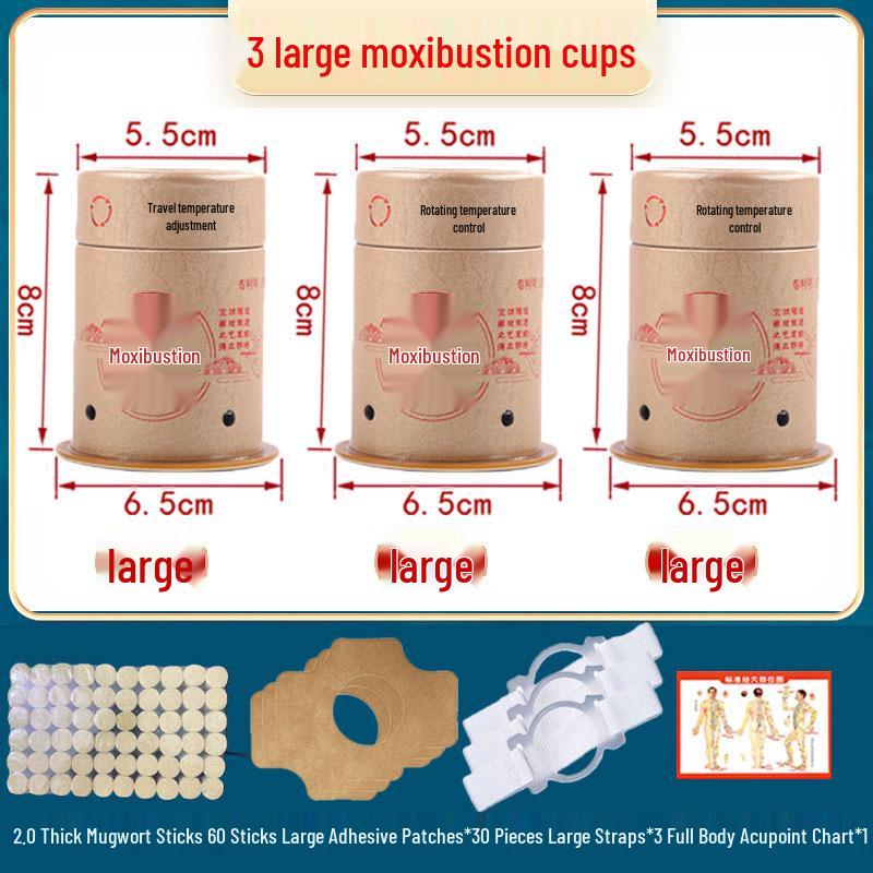 Portable Adjustable Temperature Moxa Moxibustion Tube and Jar Set