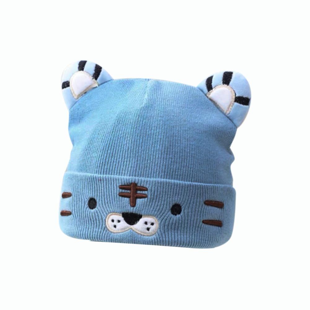 

Thick Baby Children Beanie Caps Coldproof Pullover Hat Kids Knitted Beanies Winter Autumn синій