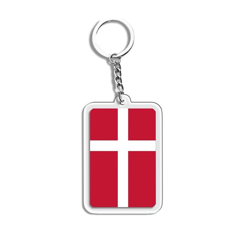 Acrylic Keychain Country Flags Collection United States Spain Russia France For Car Key Bag Gift Souvenir