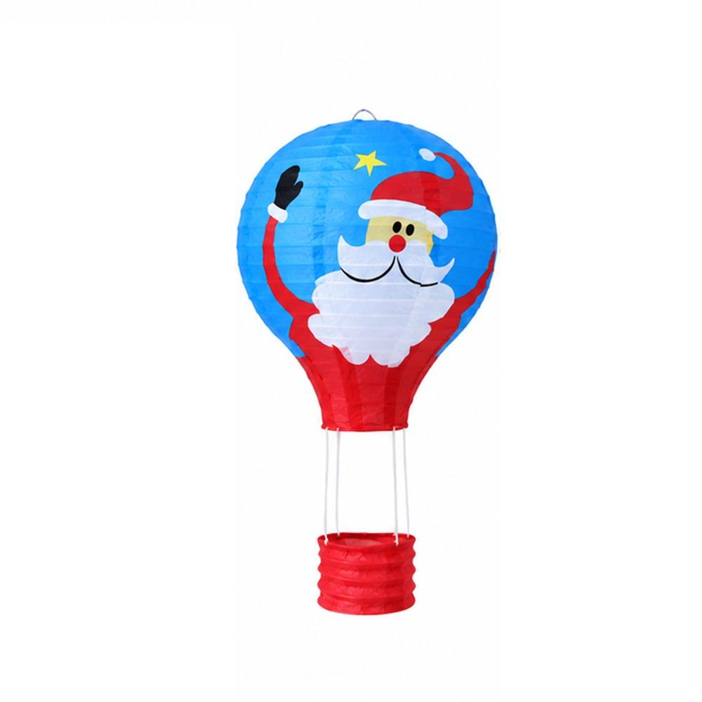 Santa Claus Reindeer Snowman Air Balloon Lantern Paper Lantern Decoration  Christmas Party Decor