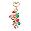 Cute Christmas Keychain Snowman Key Ring Pendants For Women Girls Handbag Decor Diy Handmade Jewelry Gift