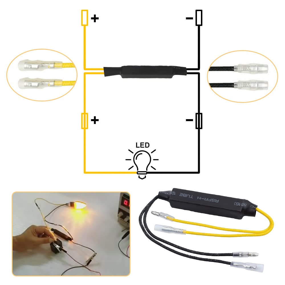 YFFSFDC Motorcycle Motorcycle LED Turn Signal Resistor 21W Anti-Hifra Resistor Canceller Decoder Universal 4pcs