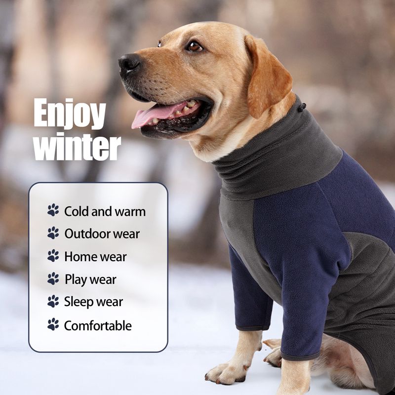 Pet Dog Jacket Winter Warm Clothes Fleece Pet Dog Jumpsuit Pets Overalls Costumes For Small Medium Large Dogs French Bulldog