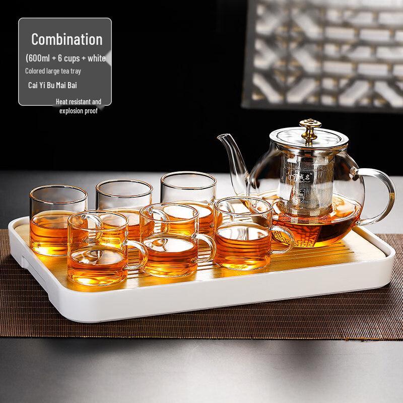 ZISIZ Heat-Resistant Glass Tea Kettle
