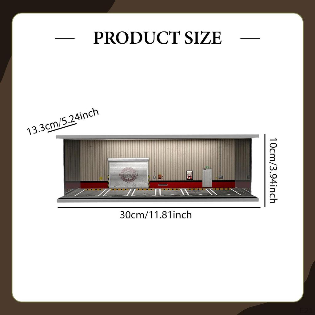 1/64 Model Car Display Case Diorama Decorative Scenario Toy Storage Box Showcase Organizer for