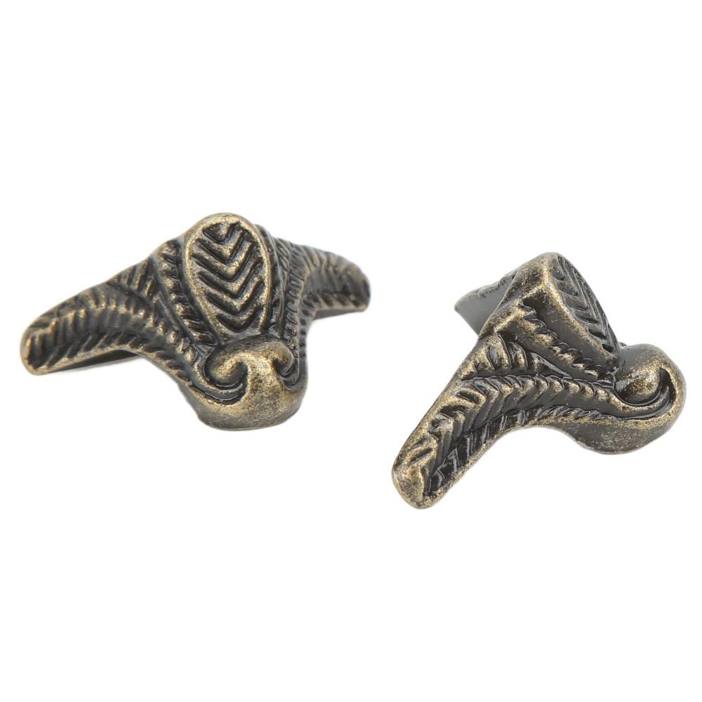 24pcs Zinc Alloy Jewelry Box Feet Vintage Metal Corner Protector Wooden Box Feet Jewelry Boxes