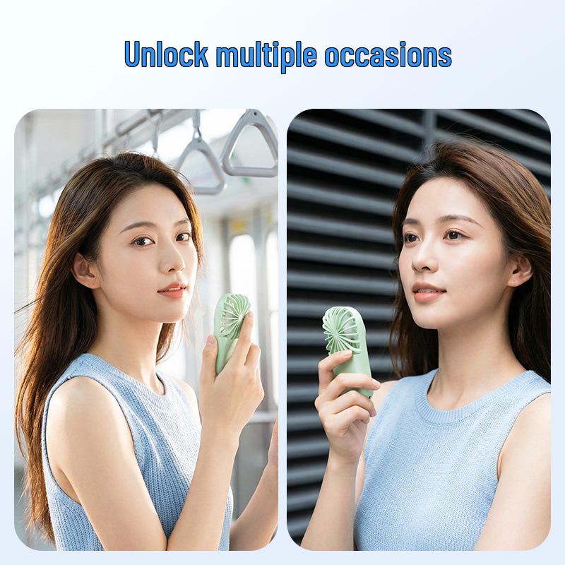 Rechargeable Portable Handheld Mini Fan: High-Performance Travel Fan with Powerful Wind