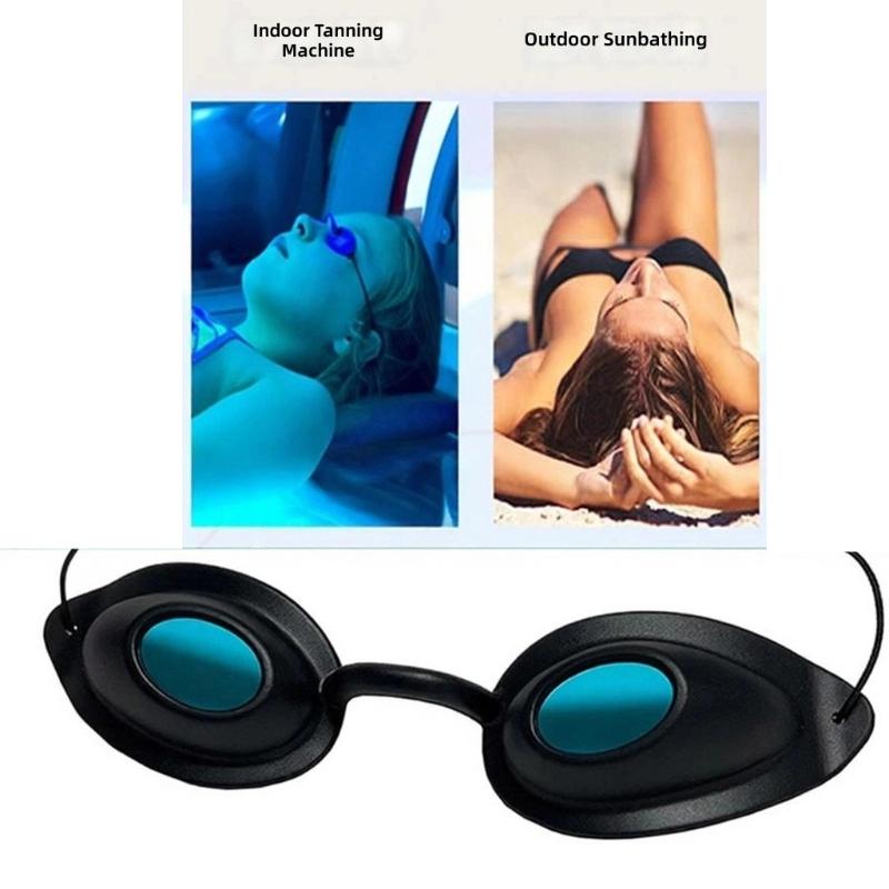 Light Weight Tanning Eye Shield With Flexible Strap Protective Tanning Eyewears Beauty Red Light Therapy Device