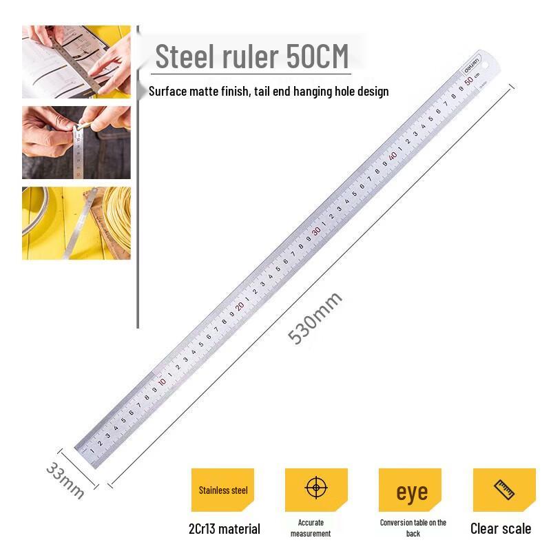 Deli DL8050 Steel Ruler