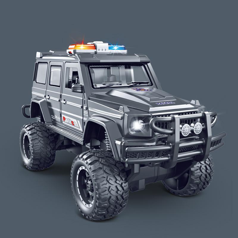 Car Children Police Toy  Inertia Car Model With Lighting And Sound Function