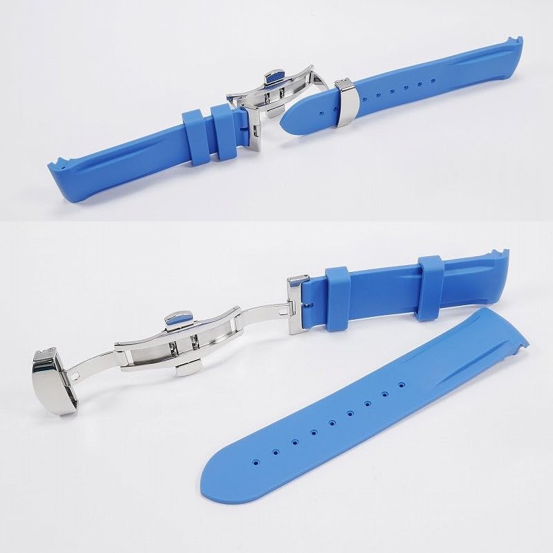 Swatch X OMEGA Exclusive Rubber Strap with D-Buckle (Blue)