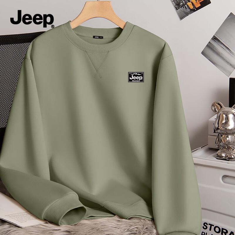 Jeep Men's Casual Heavyweight Crew Neck Sweatshirt