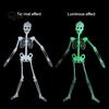 Glow Skeleton for Window Halloween Decor, 90cm-1.5m Fluorescent Fake Skull Prop Hanging Ghost Decorations Haunted House, Articulated Plastic Bar Party