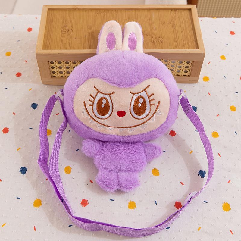 Sac à bandoulière poupée Labubu dessin animé mignon Sac à dos étudiant Sacs à bandoulière Monstres Voyage en extérieur Jouet