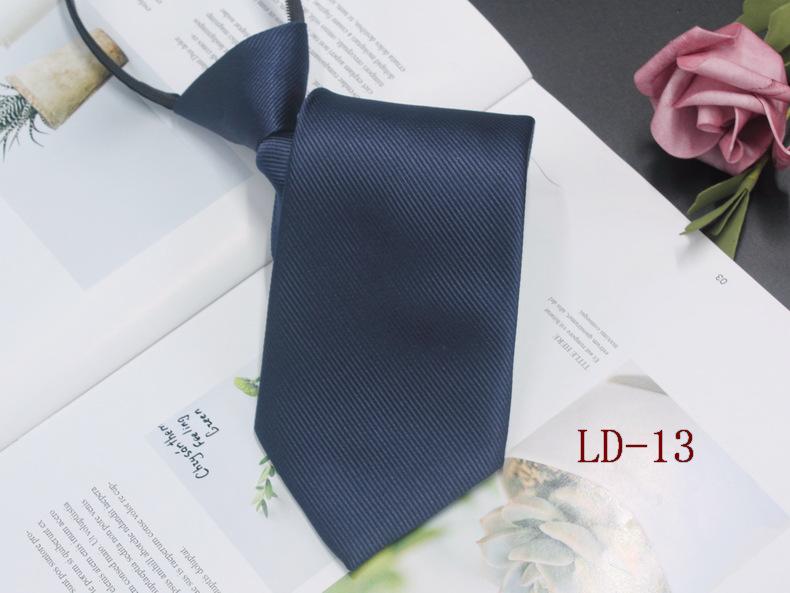 Gravata masculina com zíper para negócios, 8 cm, listras vermelhas e pretas