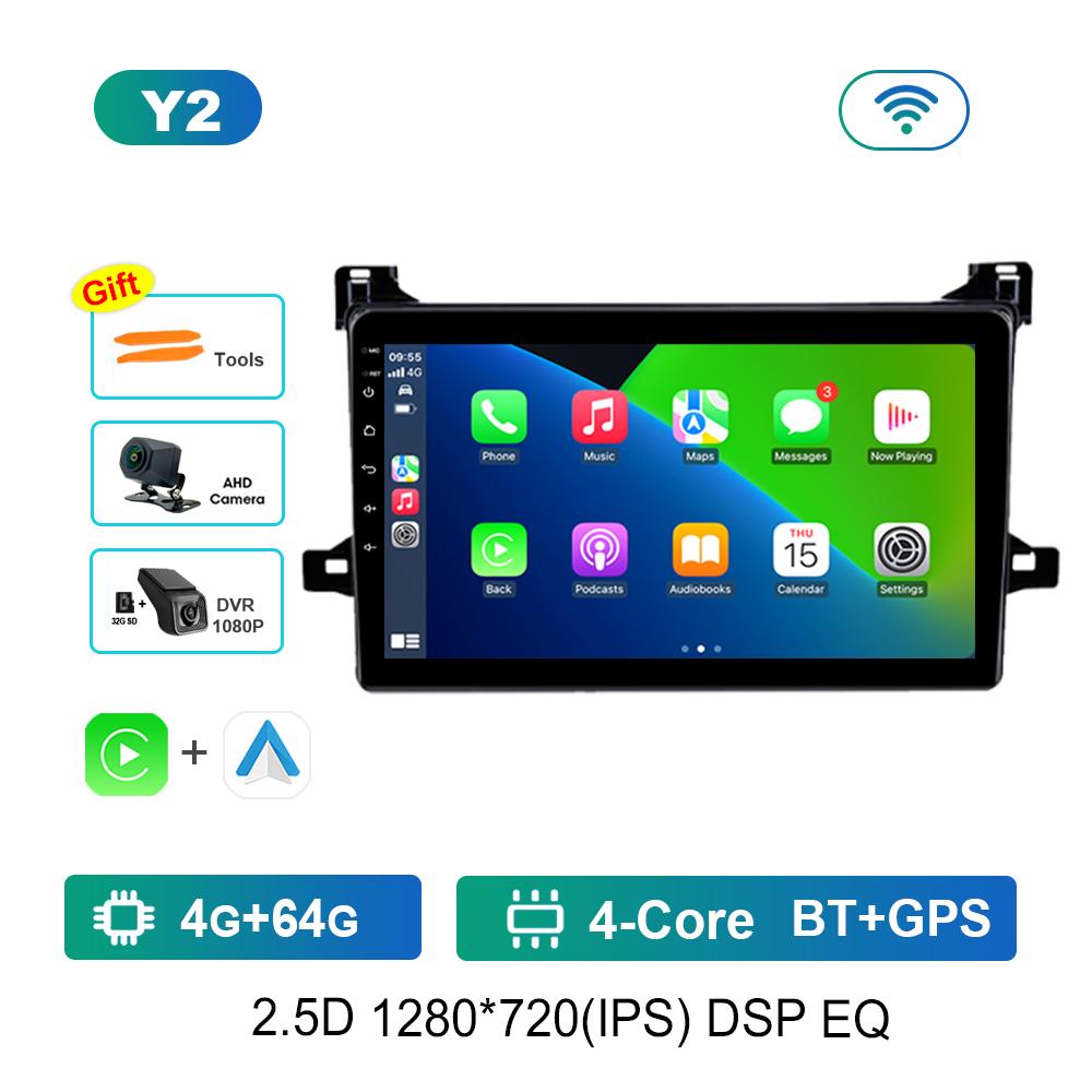 Android Auto Car Radio Multimedia Player 9 Inch for Toyota Prius XW50 2015 - 2020 WiFi GPS Navigation 4G Split Screen Head Unit