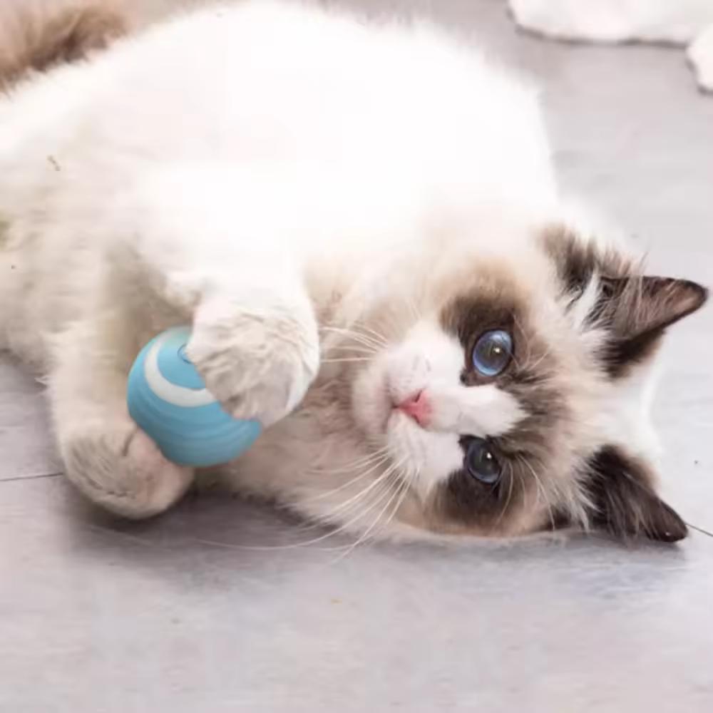 Inteligentny kot toczące się zabawki do piłek akumulatorowe zabawki dla kotów piłka Motion Ball samobieżne zabawki dla kotków do interaktywnej gry w pomieszczeniach