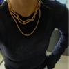 Meier French Vintage Premium Heavy Industry Cuban Textured Necklace, Collarbone Chain for Women