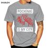 CAMISETA POCHINKI MY CITY PLAYERUNKNOWN BATTLEGROUND PUBG SWEATSHIRT T SHIRT Sleeves Cotton T-Shirt Fashion Top Tee Plus Size