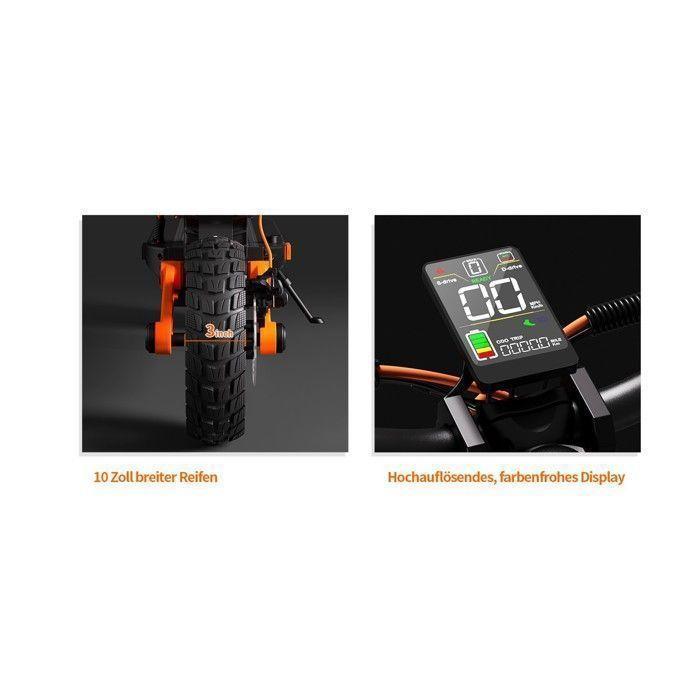 Scooter Électrique Pliable Certifiée ABE JOYOR S5 - Moteur 500 W - Batterie 48 V--13 Ah - Pneus 10 Pouces - Noir