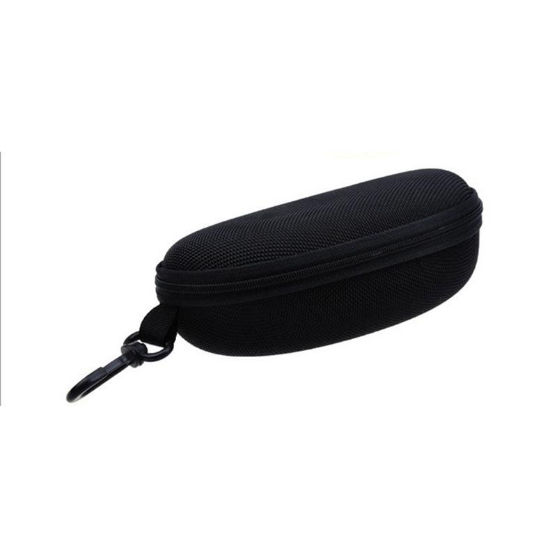 Kaiya Black Pressure-Resistant Dustproof Sunglasses Case with Large Zipper & Hook