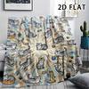 1Pc Vibrant Mandala Cats Print Flannel Blanket,High Quality Comfortable for All Seasons,Home Decor,Warmth and Comfort,Perfect for Christmas Gifts