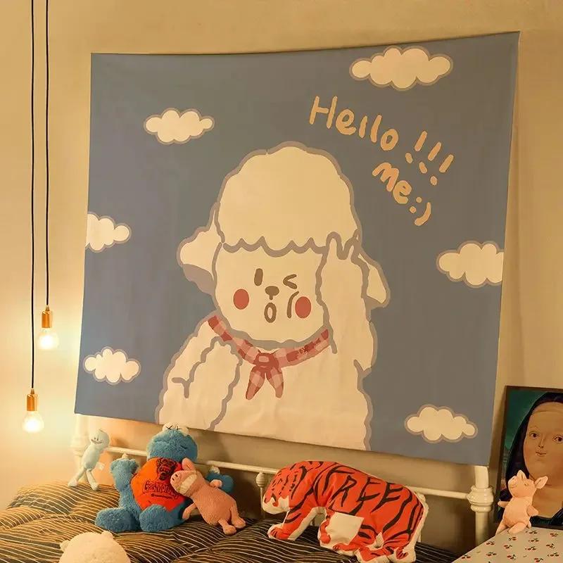 Милый маленький свежий фон ткань украшение стены дома гобелен офис гостиная гобелен — фото 18