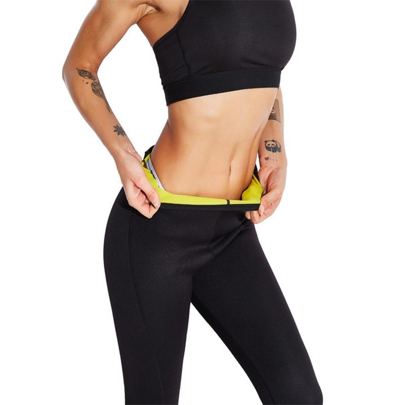 Women's Neoprene Sauna Sweat Leggings, Hot Thermo Slimming Compression Workout Pants, Full-Length Body Shaper for Weight Loss