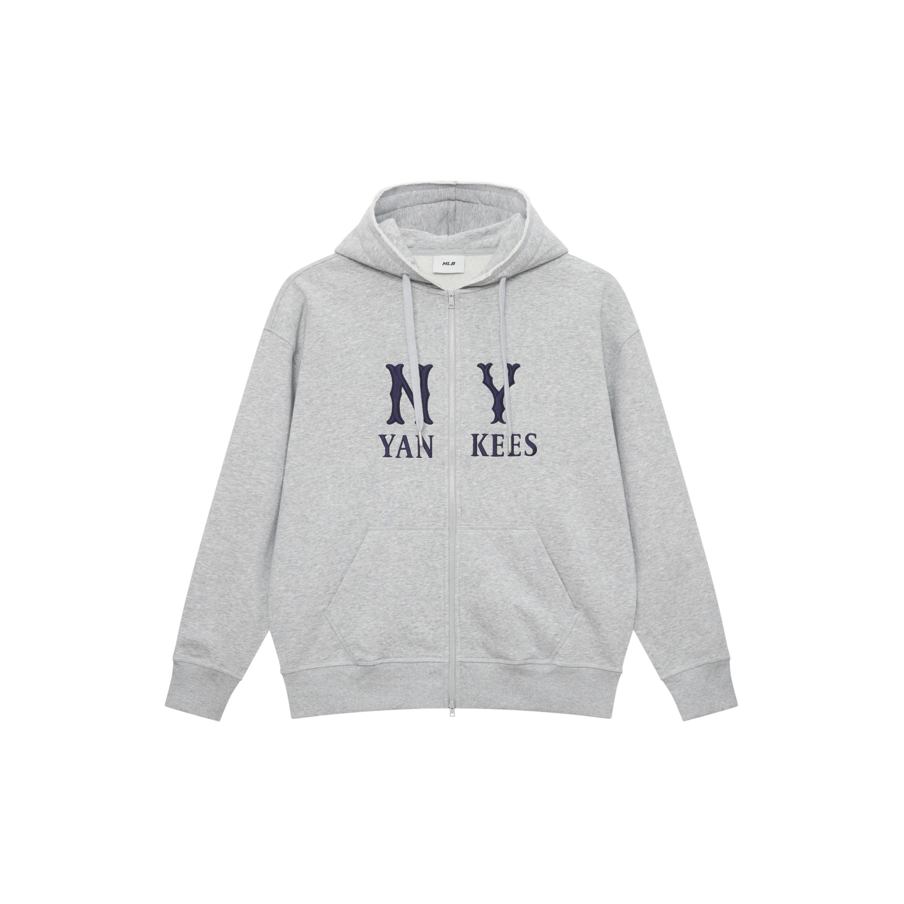 

New MLB New York Yankees Basic Collection SS25 Sweatshirt Unisex Heather Gray 3ATRB0551-50MGS XL