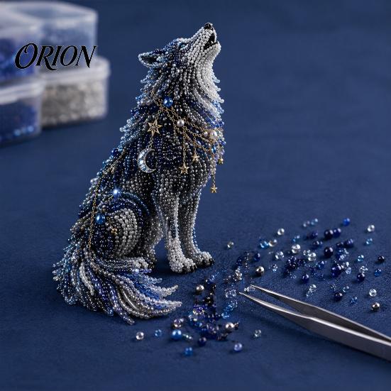 Creative Bead Project Animal Craft Kit, Cute Designs with Stars And Moon, DIY Crafts Beaded Moon Star Kit for Beginners, Adults Home Decor Handmade