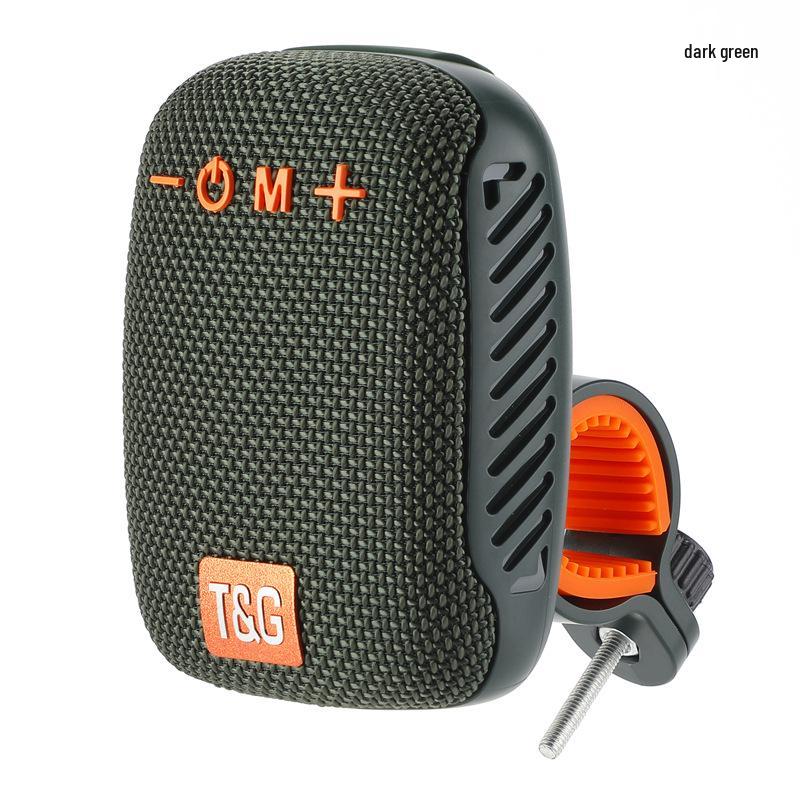

392 Outdoor Cycling Bluetooth Speaker: TWS Pairing, Fabric Design, Card Slot, U Disk, IPX5 Waterproof темно-зеленого
