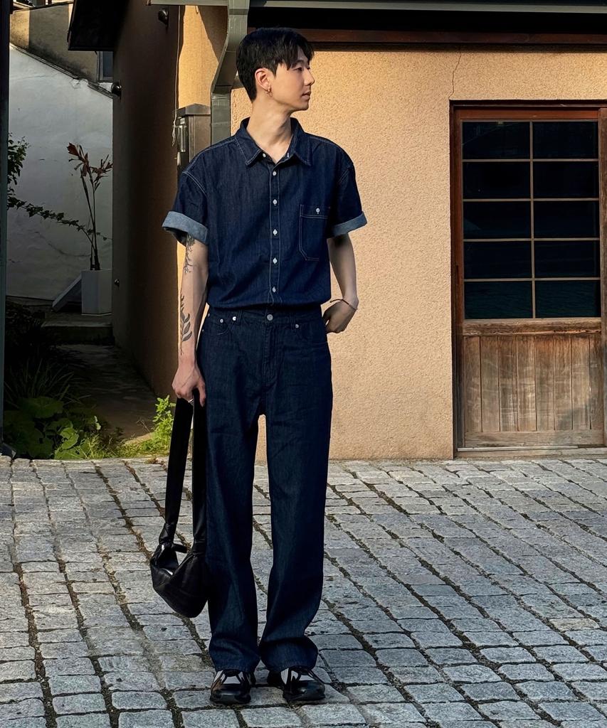 BLOND9 Summer Wide Denim Pants_Dark Indigo