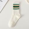 Women's Summer Comfortable Breathable Simple College Style Striped Tube Cotton Socks