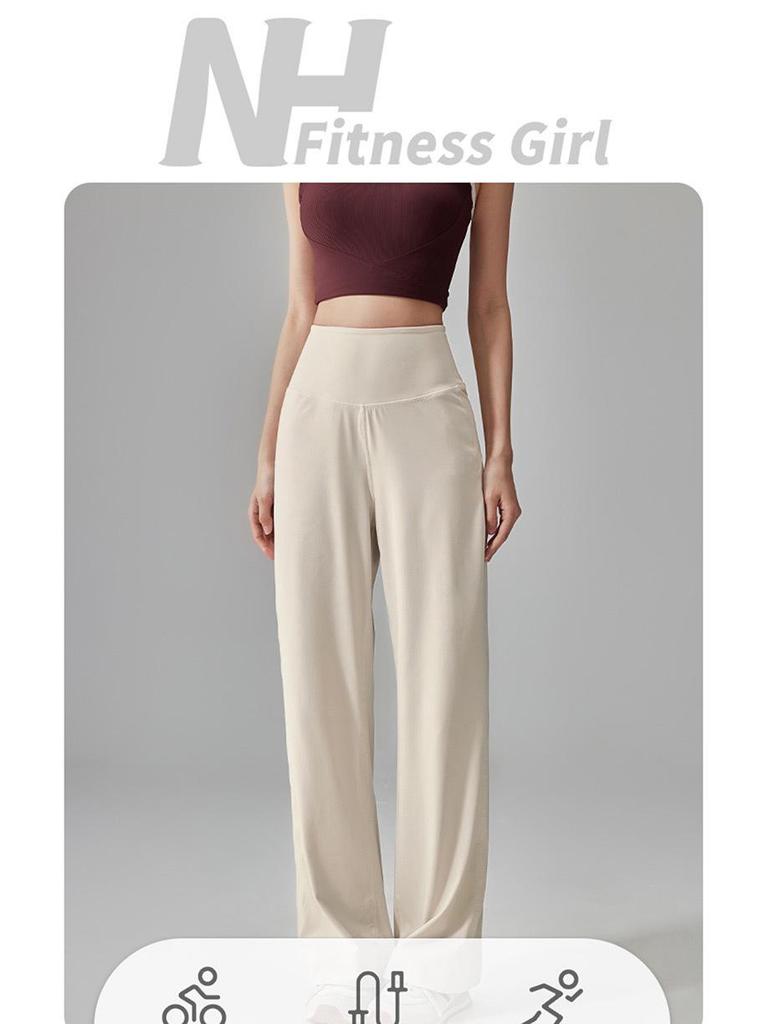 Women's Autumn Slimming Straight-Leg Yoga Pants: Casual, Loose, Plus Size Fitness and Running Trousers