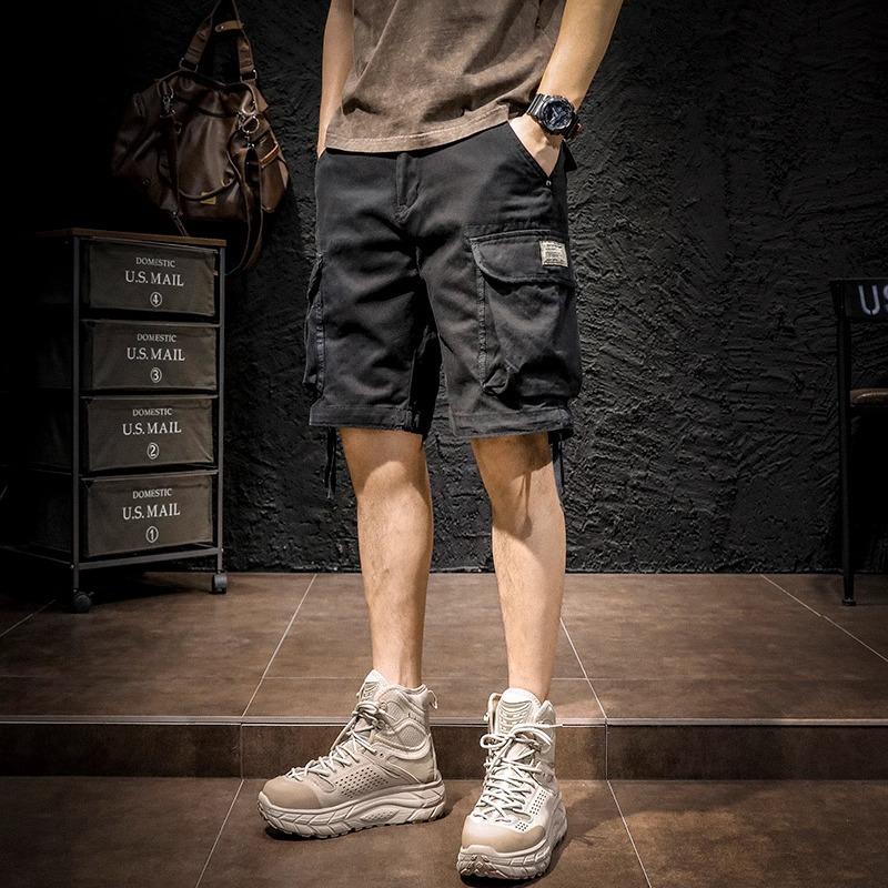 Men's Summer Korean Style Trendy Loose Casual Multi-Pocket Workwear Shorts