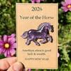Creative Acrylic Year of The Horse Postcard Festive Blessing Lucky Horse Year Card Gifts Greeting Card Decoration
