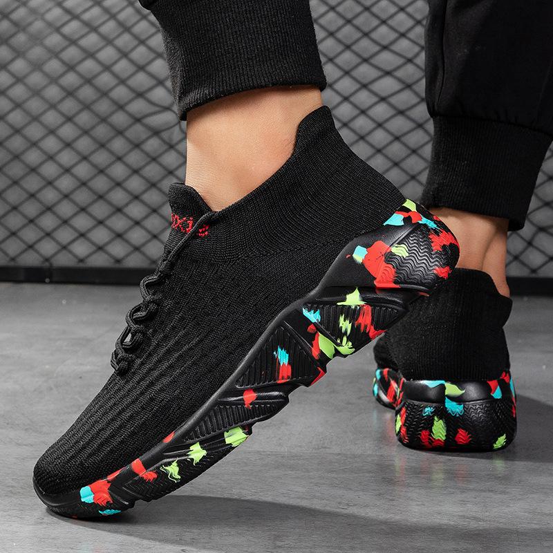 

Autumn shoes men s foreign trade large size couple trend fly-woven breathable sneakers outdoor running shoes sneakers 35