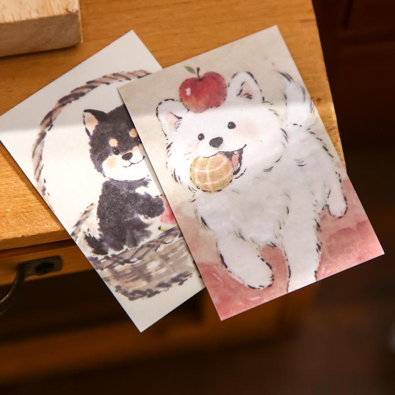 JIAMEI 60sheets Ink Stained Yasuno Series Kawaii Animal Illustration Mini Sticker Book DIY Diary Scrapbook Aesthetics Phone Case