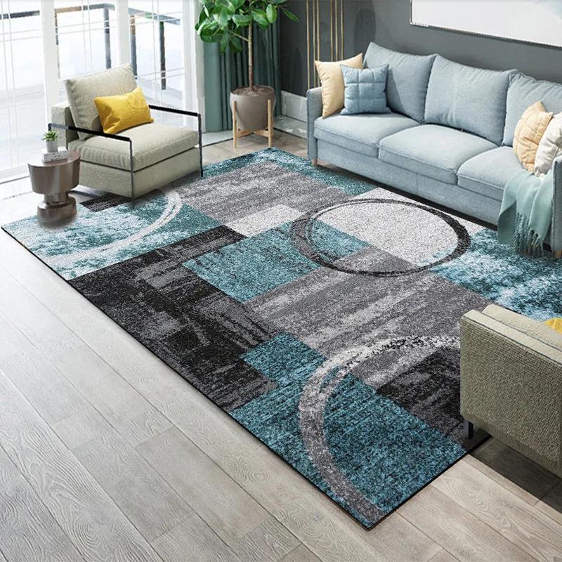 Nordische Abstracte Kunst Vloerkleed Modern Minimalistisch Tapijt voor Woonkamer Slaapkamer Nachtkastje Zacht Antislip Vloermat Huisdecoratie 80x120cm(31x46in)
