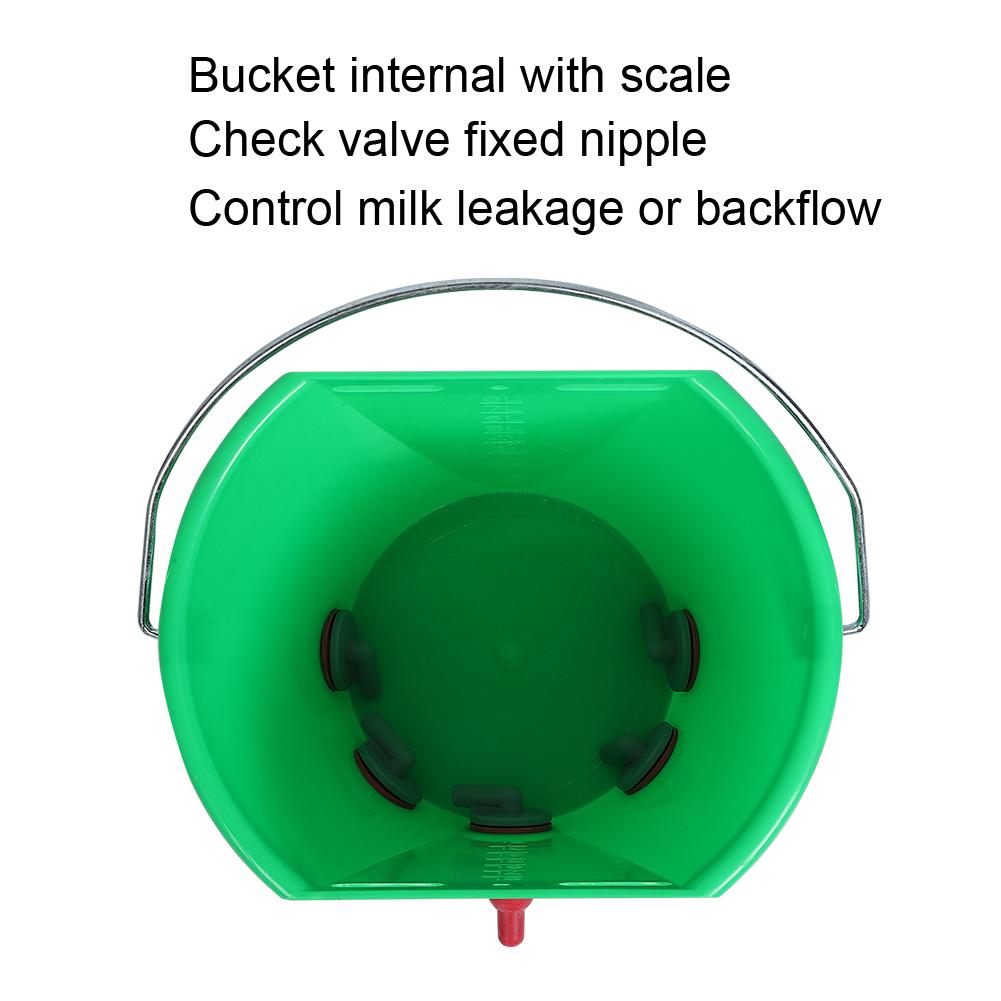 HL MP69 Plastic Multiple Nipples 8L High Capacity Lamb Milk Feed Bucket for Cattle Sheep