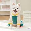 Warm Dog Jumpsuit Stand Collar Cartoon Bear Pattern Dog Four Legged Pants  Fleece with D Ring Puppy  Coat