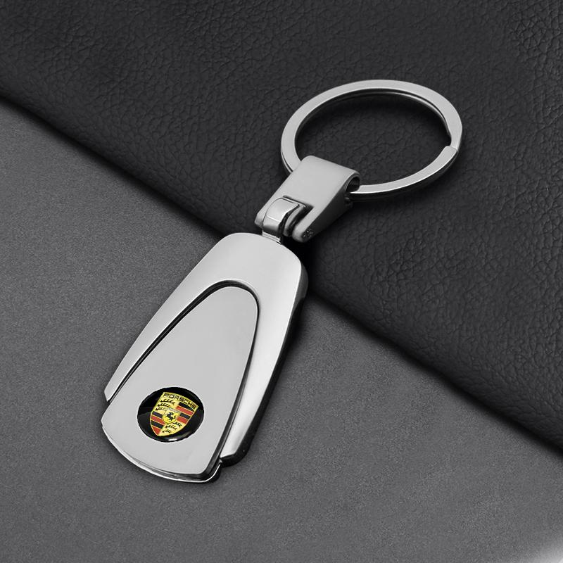 1 stk Lær Nøkkelring Bil Nøkkelring Anheng Nøkkelring Dekor Tilbehør For Porsche Cayenne Panamera Macan Boxster 911 Carrera-GT 928 944 968