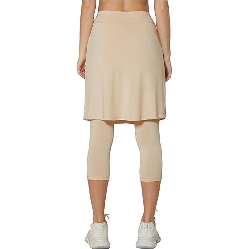 Women's Knee-Length Golf Skirt with 3/4 Leggings and Pockets, High Elasticity