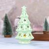 Crafts Ceramic Christmas Night Light Cute Creative Atmosphere Light Handmade Artificial Christmas Snowman Statue Gift