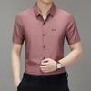 RED DRAGONFLY Men's Short-Sleeve Business Striped Shirt