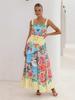 2025 Casual Fashion Linen Spaghetti Strap Maxi Dress